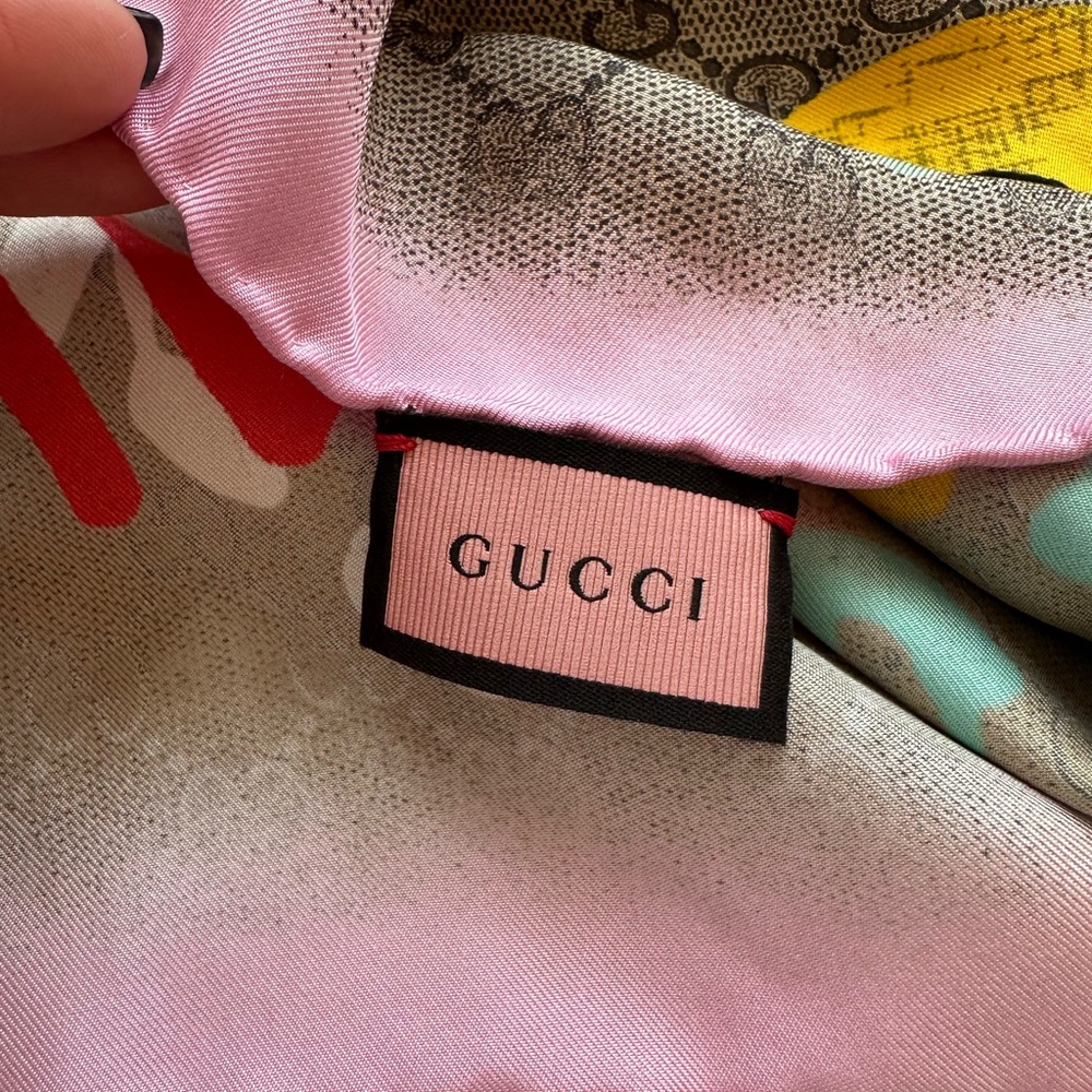 Gucci Pink and Brown Scarf - Picture 8 of 12